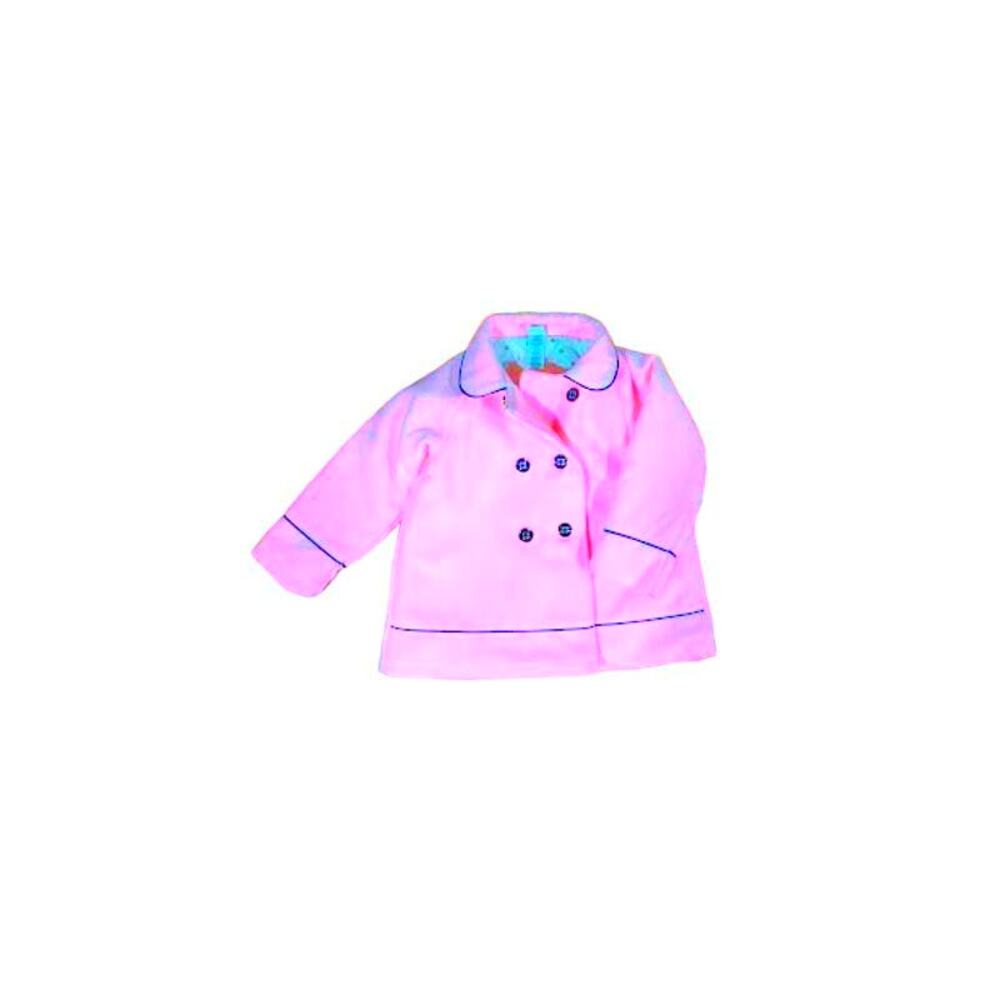 Little Me Double Breasted Coat, Pink and‎ Black, Sz 24 Mos